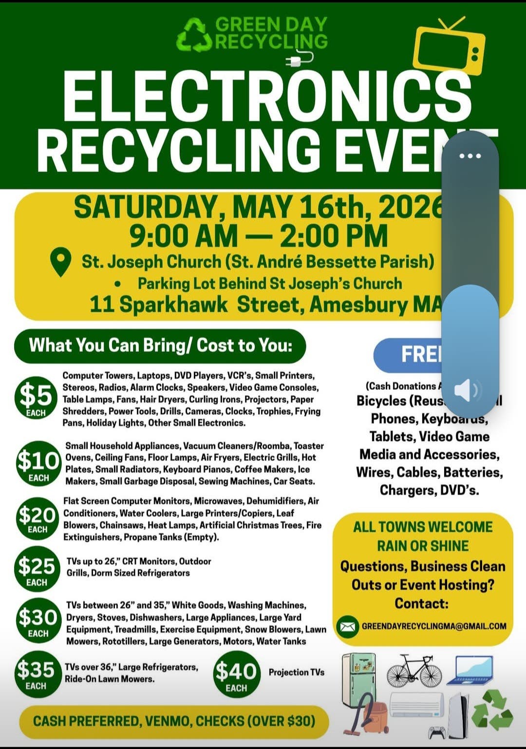 Green Day Recycling Electronics Recycling Event