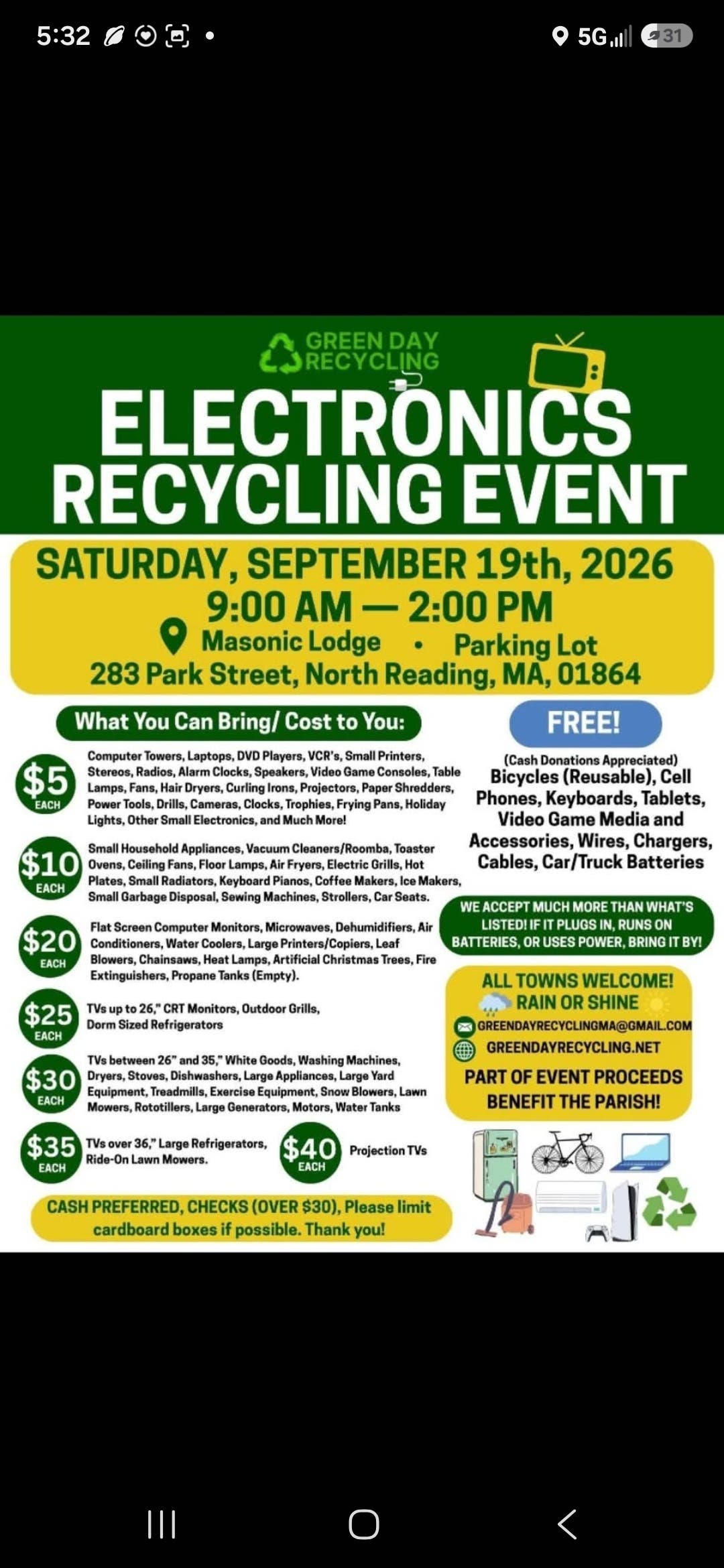 Electronics Recycling Event