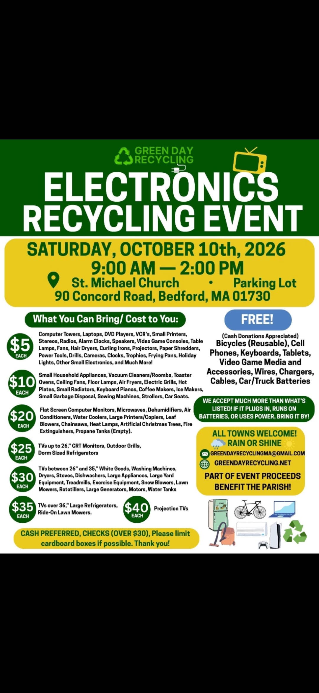 Electronic and appliance recycle day