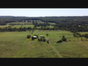 Drone image of St. Michaels Farm Preserve, Hopewell, with barn
