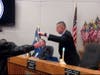 Palestina hands Selisker the Air Force flag