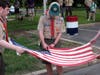 Boy Scouts cutting the flag for retirement