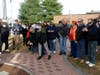 Veterans and family view unveiling of paver bricks Nov. 11, 2017.