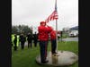 Flag raising by Mike Clark & Don Barder