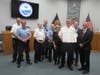 Adam Selisker with EMS staff.