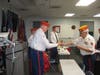 District 2 Vice Commandant presents the gavel to Detachment Commandant Mike Clark following his swearing in.