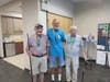 L-R Gold medalist Ron Mokos, Silver medalist Pete Palestina and Bronze medalist Bob Lawrence.