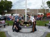 Plaque by flagpole unveiled