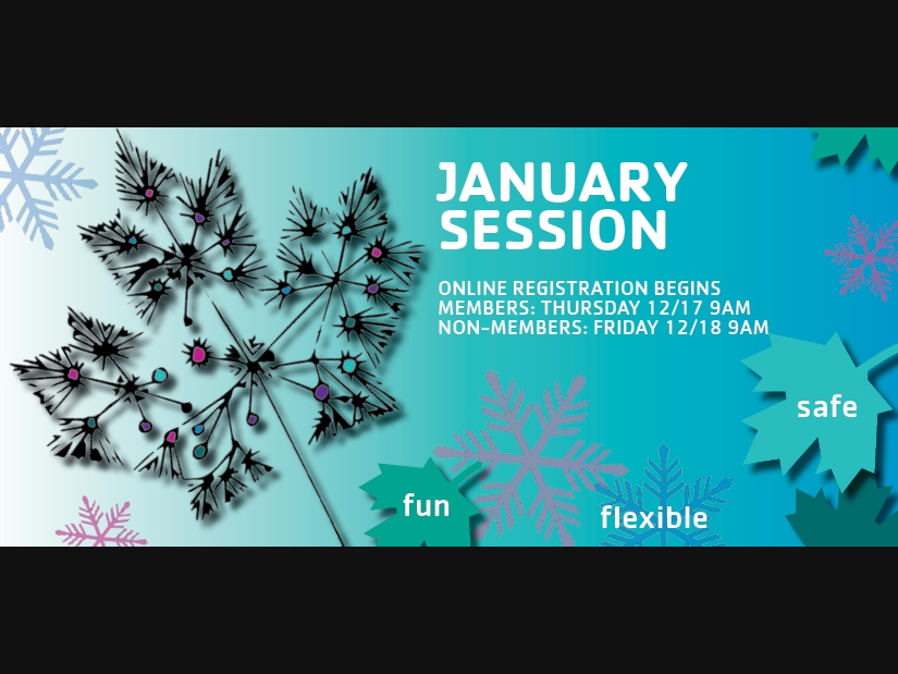 Online registration for members only opens Thursday, December 17 at 9 a.m. Non-member registration opens online on Friday, December 18 at 9 a.m.