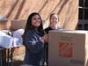 Madison Area YMCA Special Events & Community Outreach Coordinator Nixie Castello and Associate Director of Gymnastics Jackie Morris-Estrada assembled boxes for volunteers to fill with medical and first aid supplies.