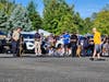 A group of K9s await their cues before they demonstrate their skills at the Kruisin’ with K9s Car Show.