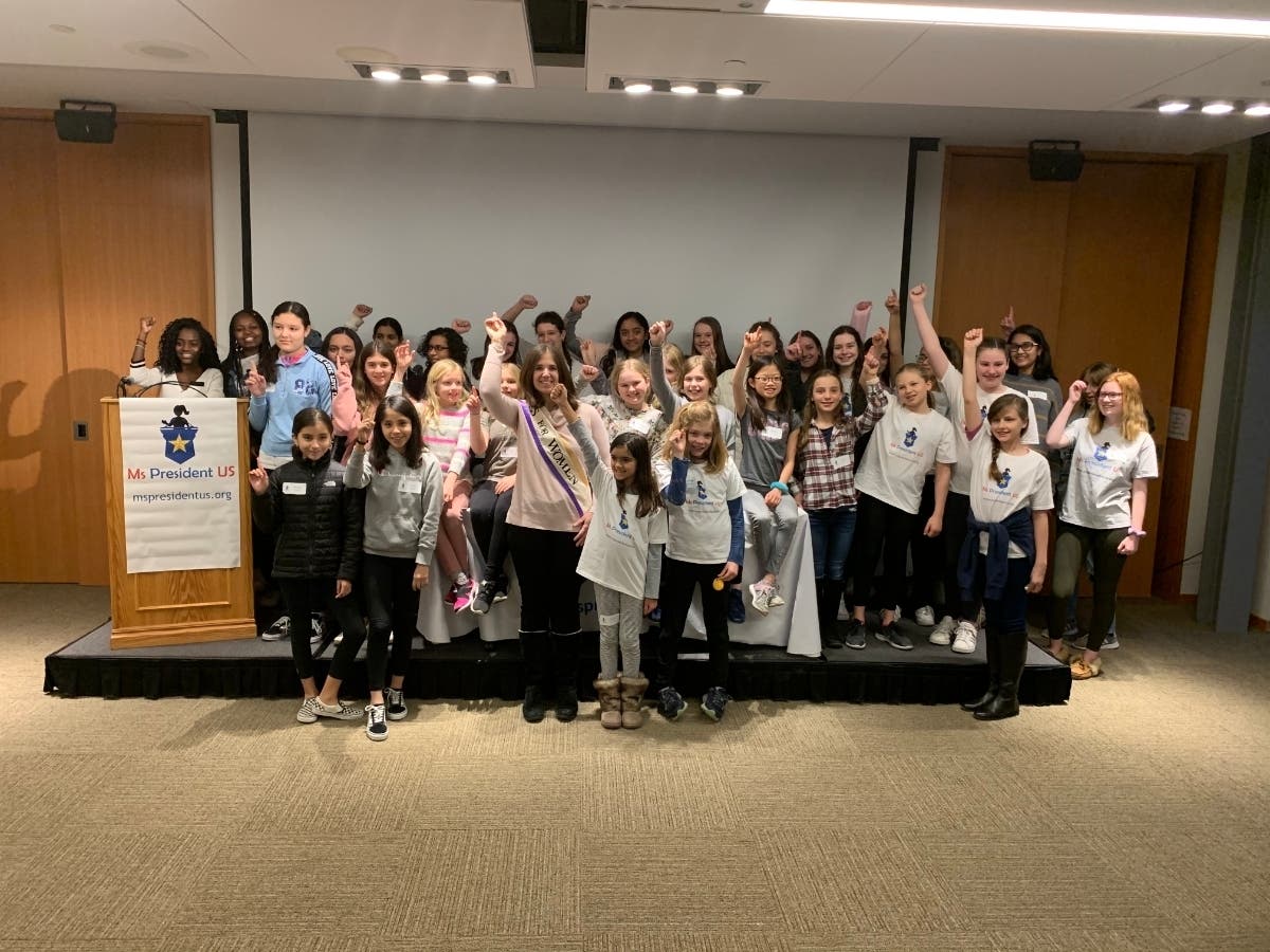 Ms President US participants and Liz Krebs, Education Director at the CT Women’s Hall of Fame