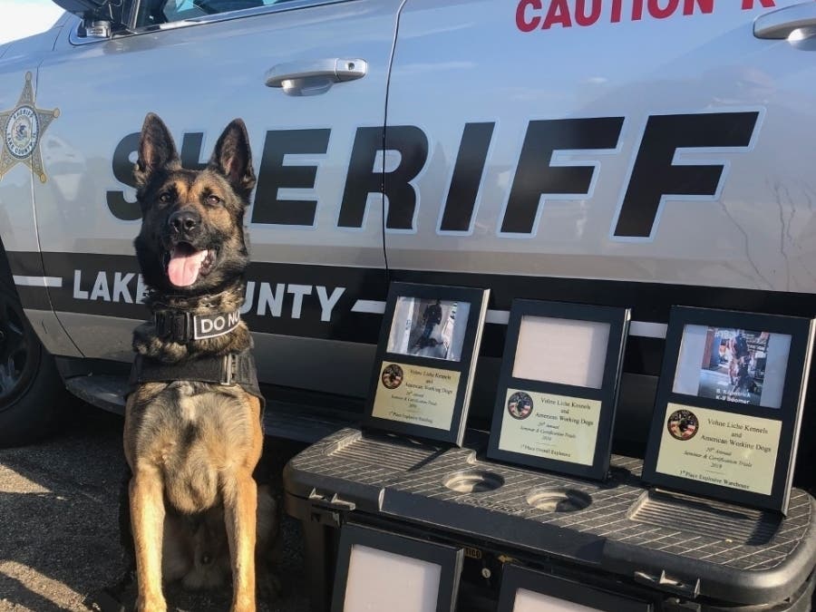 Lake County Sheriff's K9 Boomer and Brian Kilpatrick​ competed at the "K9 Olympics" in recent weeks. 