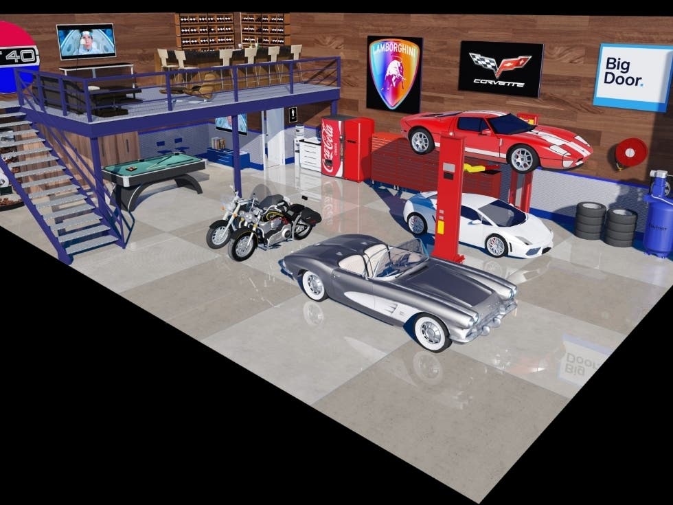 An artist rendering a Big Door garage suite. The company is bringing its garage suites to Mundelein. 