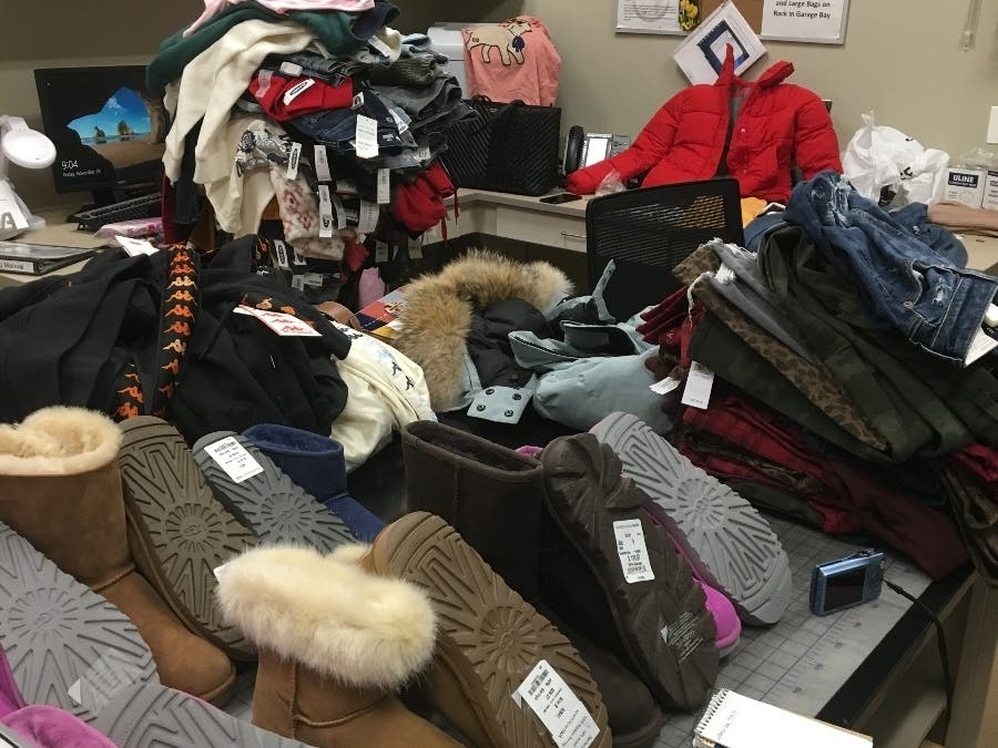 Authorities in Lake County say $2,500 in stolen merchandise was found in a stolen vehicle in Deer Park on Friday. 