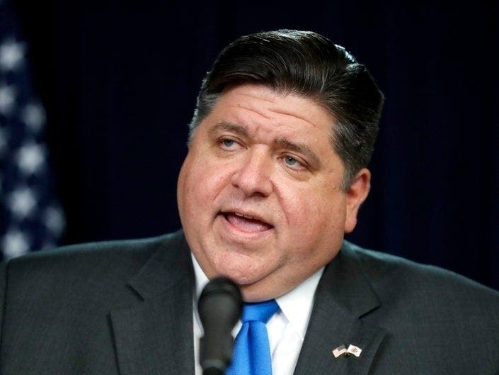 Gov. JB Pritzker address President Donald Trump's tweets on Friday. 