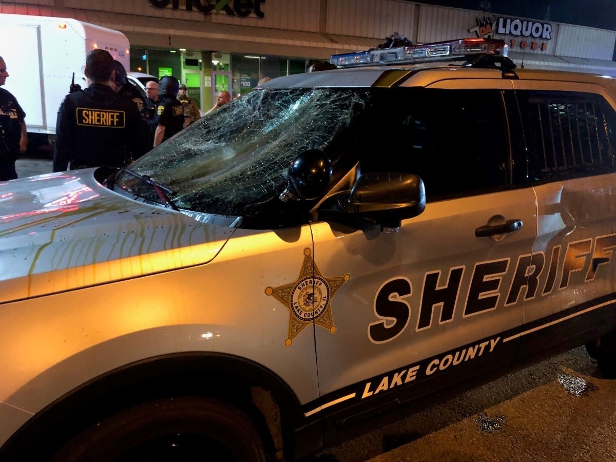 Five Lake County Sheriff's Office squad cars were damaged in overnight incidents. 
