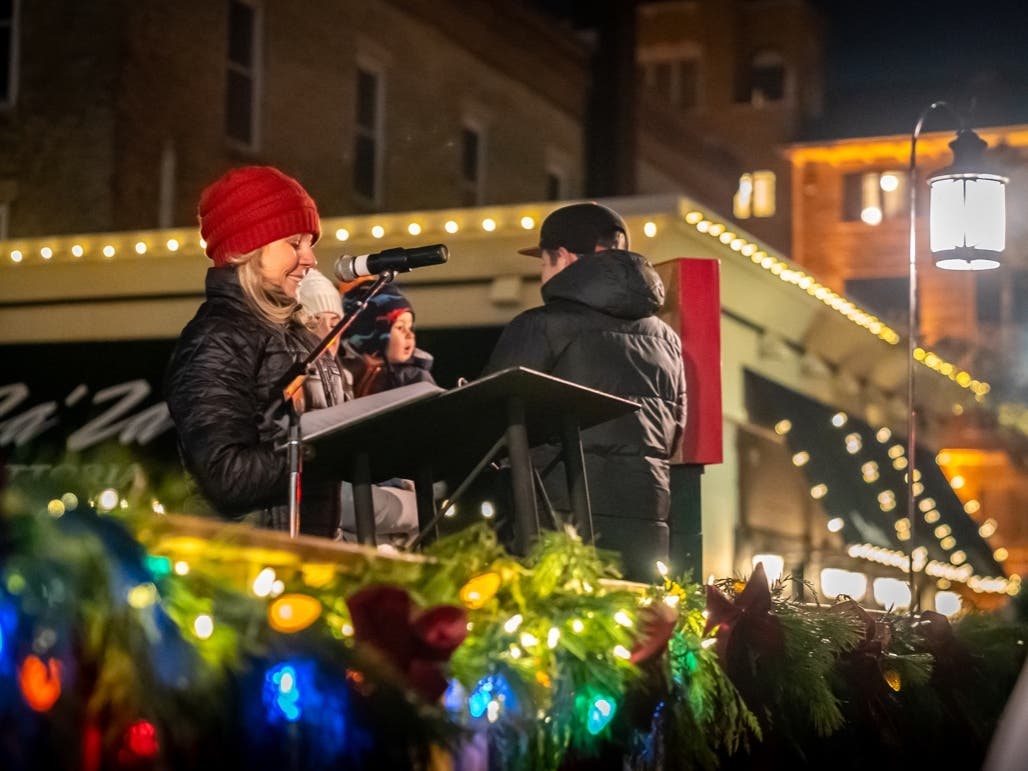 This year saw a record attendance during the Lighting of the Lights ceremony on First Street Plaza