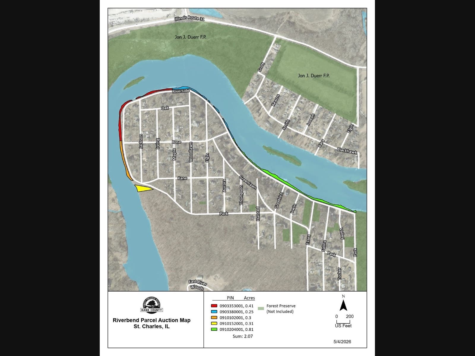 Forest Preserve Considers Selling $500 Parcels Along Fox River in St. Charles