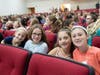 Students look forward to a Girls' STEAM presentation.