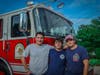 (From left to right) Junior firefighters Zander Silverman-Dultz, Aidan Rico and
firefighter Luis Orantes, who joined as a junior.