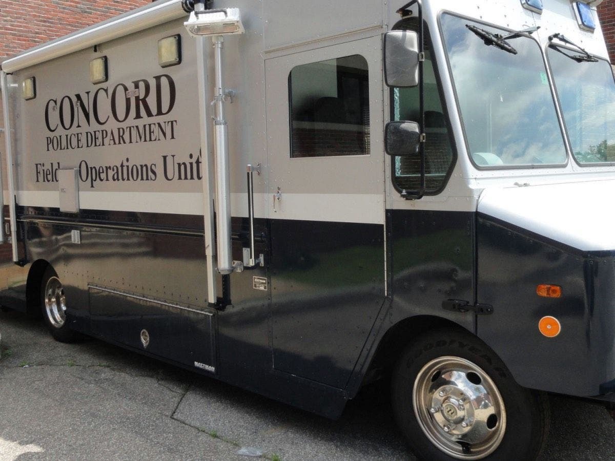 A Concord Police Department command vehicle