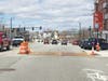 Work is being done on North Main Street to replace pavers at crosswalks. 