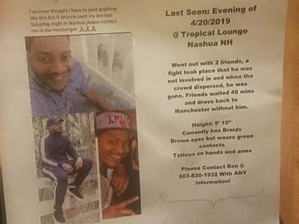 A poster of Michael McClain that friends and family are circulating in Nashua. 