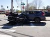 A motorcycle, Honda CR-V, and Subaru collided at the intersection of Loudon Road and Ormond Street on May 8, 2019.