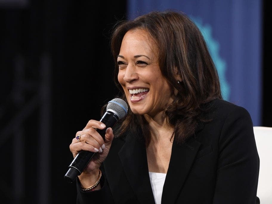 U.S. Sen. Kamala Harris, D-CA, speaks at the National Forum on Wages and Working People on April 27, 2019.