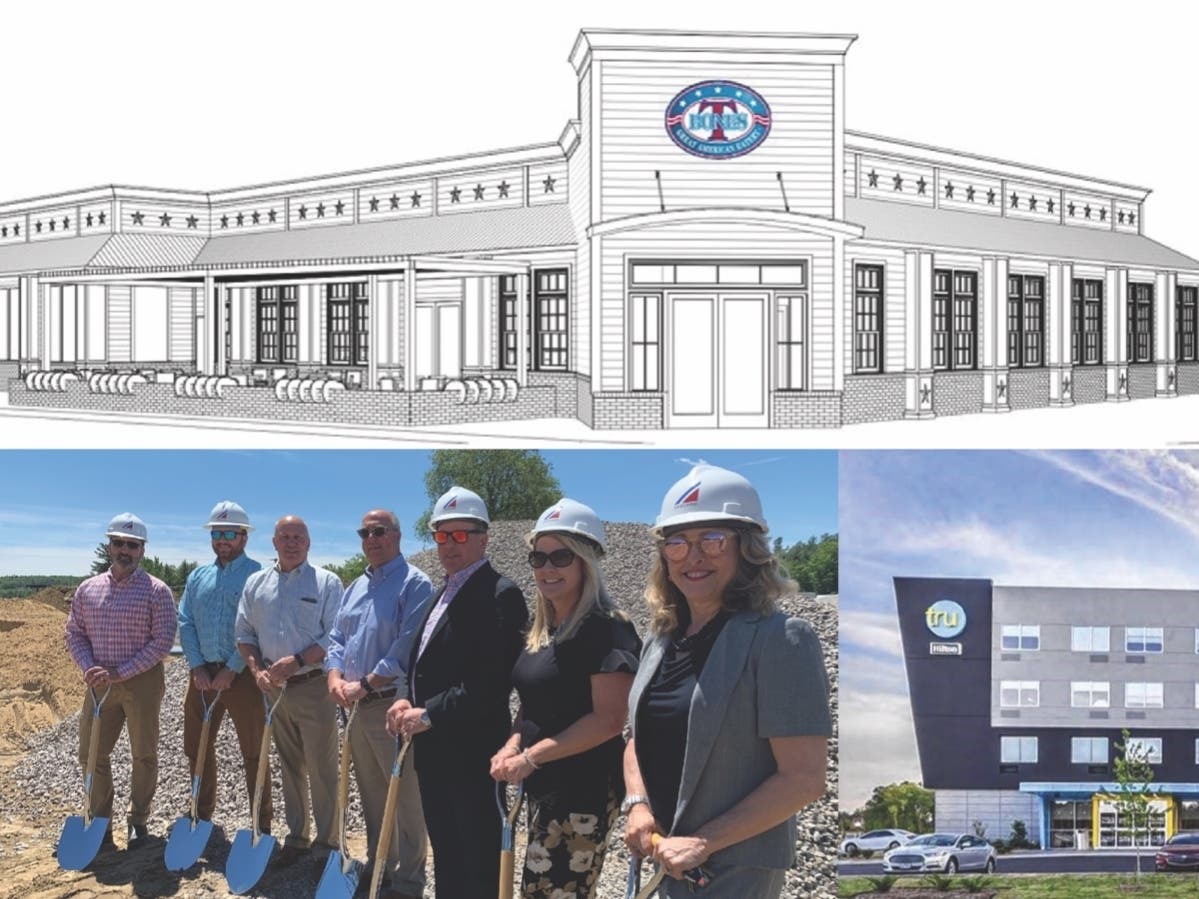 Officials break ground at the new T-Bones to be located on South Main Street in Concord. 