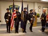 Michael Carignan was sworn in as the Gate City's 35th police chief. Here, he's watching the color guard at the beginning of the ceremony. 