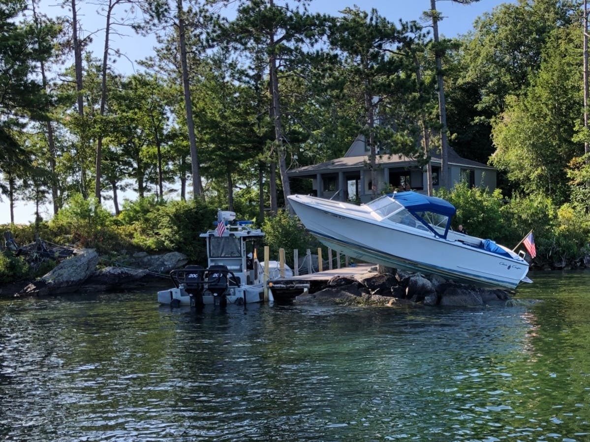 A Carlisle, Massachusetts man reportedly crashed his boat on Aug. 23, near Lockes Island on Lake Winnipesaukee in Gilford.