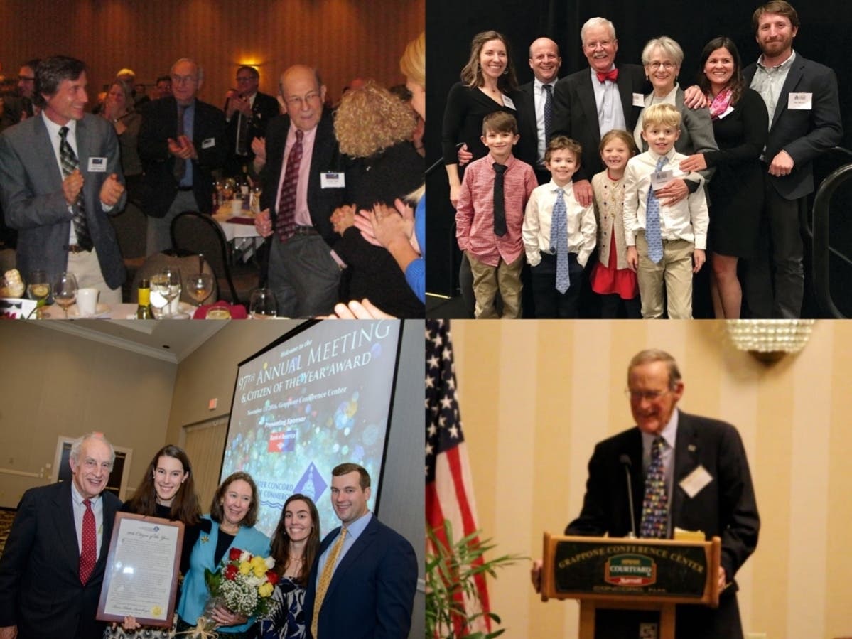 Photos from past Greater Concord Chamber of Commerce Citizen of the Year Award events. 