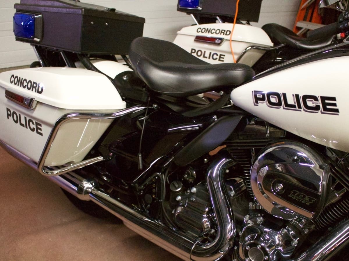 Concord Police Department motorcycle: A Concord man was arrested on more DUI charges last month. 