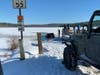 A Jeep fell through thin ice at Turtle Pond in East Concord on Dec. 8. 