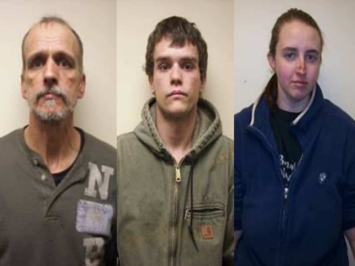 Charles McWilliams of Northfield, Tyler Akins-McWilliams of Bradford, and Melody Bagley of Bradford were arrested in Hooksett on Jan. 13.