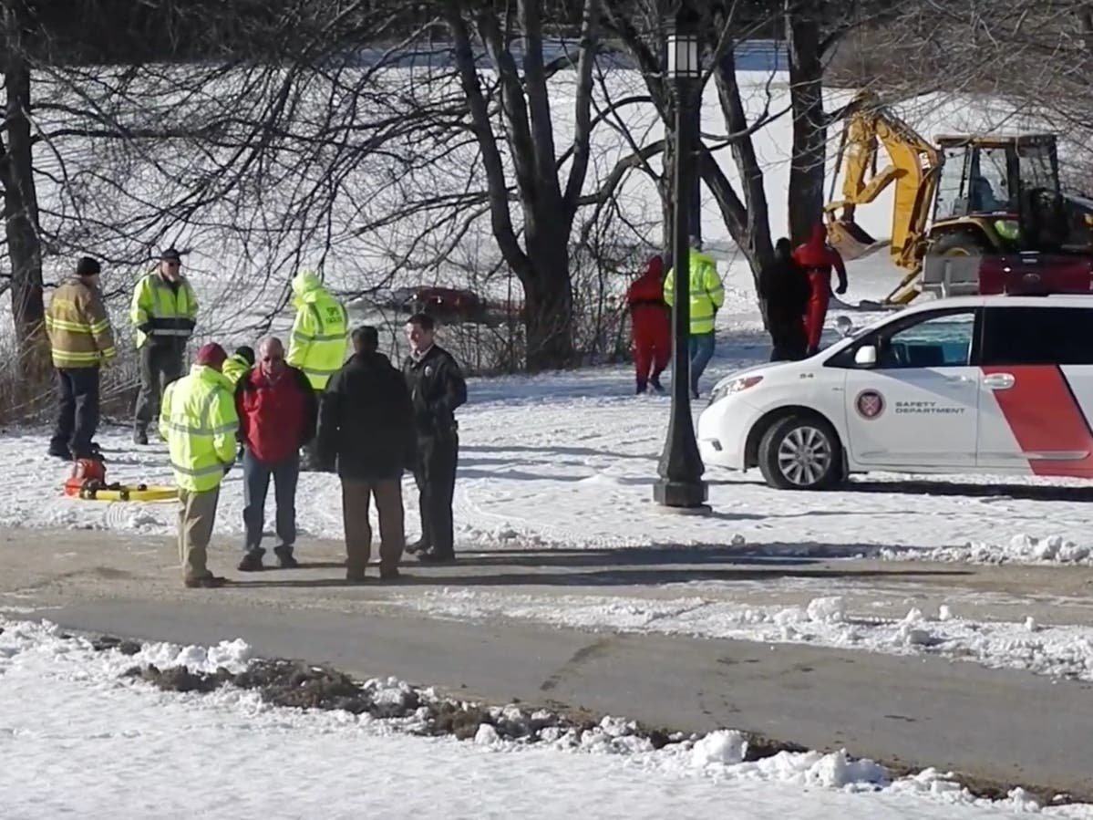 An ATV fell through thin ice on Library Pond on the campus on St. Paul's School in Concord on Jan. 17.