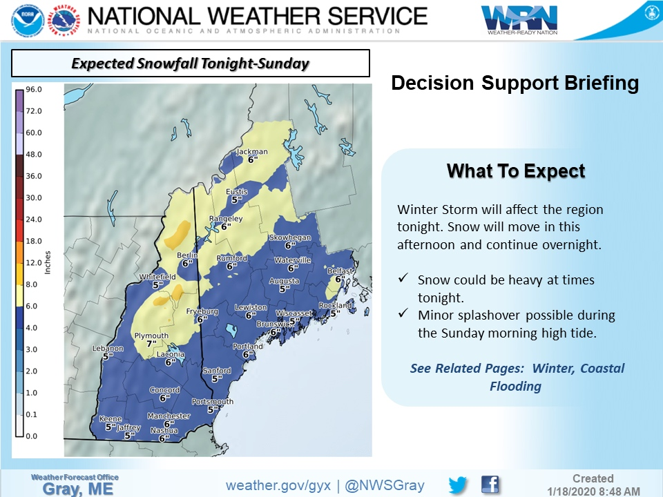 Here is the latest storm information from the National Weather Service. 