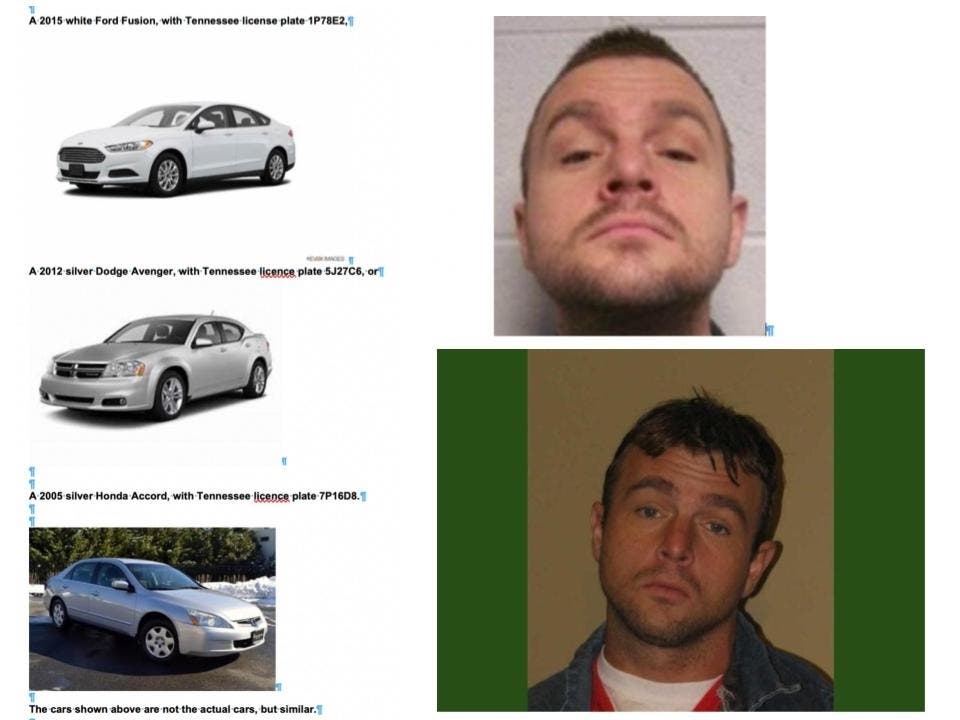 Manchester police are searching for Kevin Paul. They believed he may be armed and dangerous and driving in one of three of the cars in this photo.