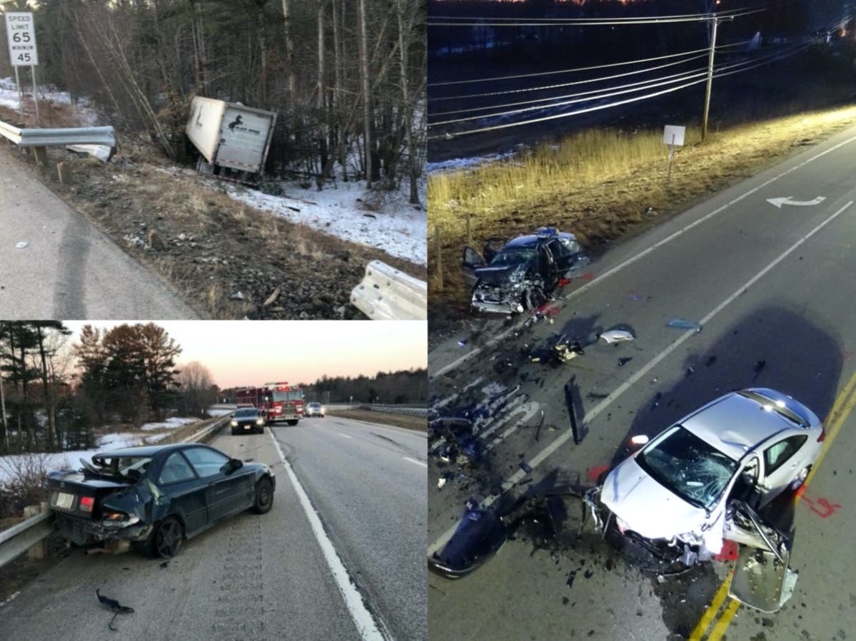 Crashes on Route 101 in Exeter and Route 107 kept state troopers busy Friday and Saturday. 