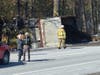A tractor-trailer rollover and fire was reported on I-93 North at the Concord-Canterbury line at Exit 17 on Feb. 24.