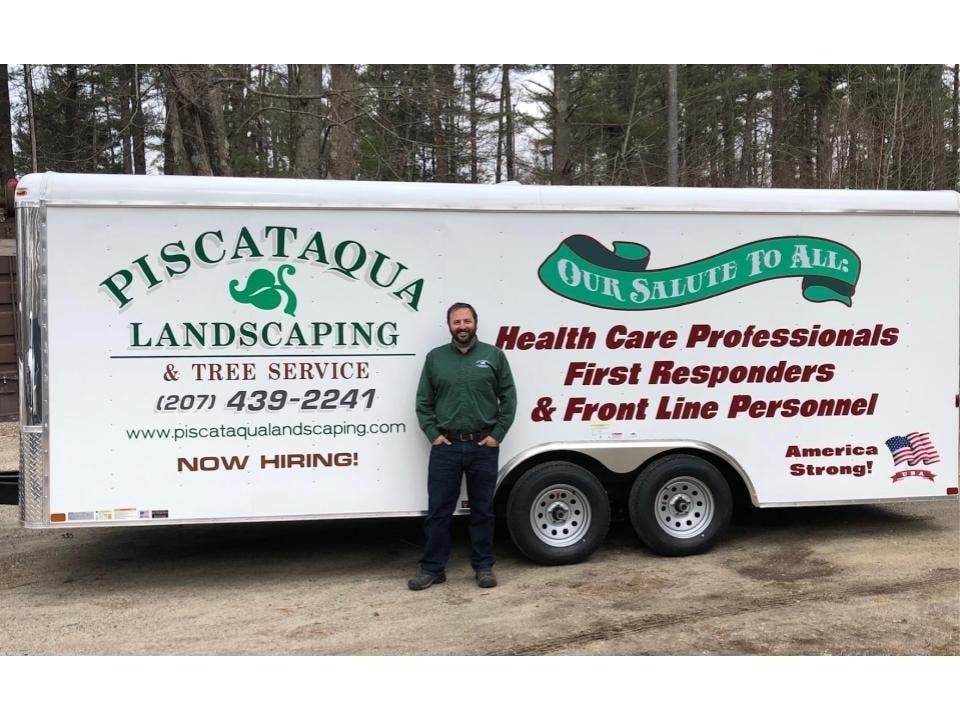 Justin Gamester, the president and CEO of Piscataqua Landscaping & Tree Service, has found a unique way to say "thank you." 