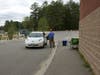Voters cast ballots via drive-thru at Hopkinton High School May 16.