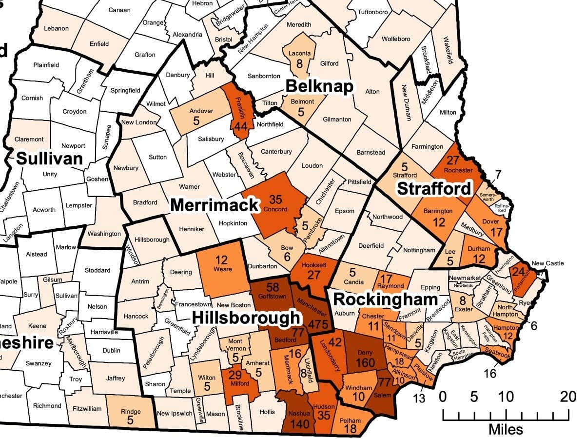  The latest updated current infection map released May 22. 