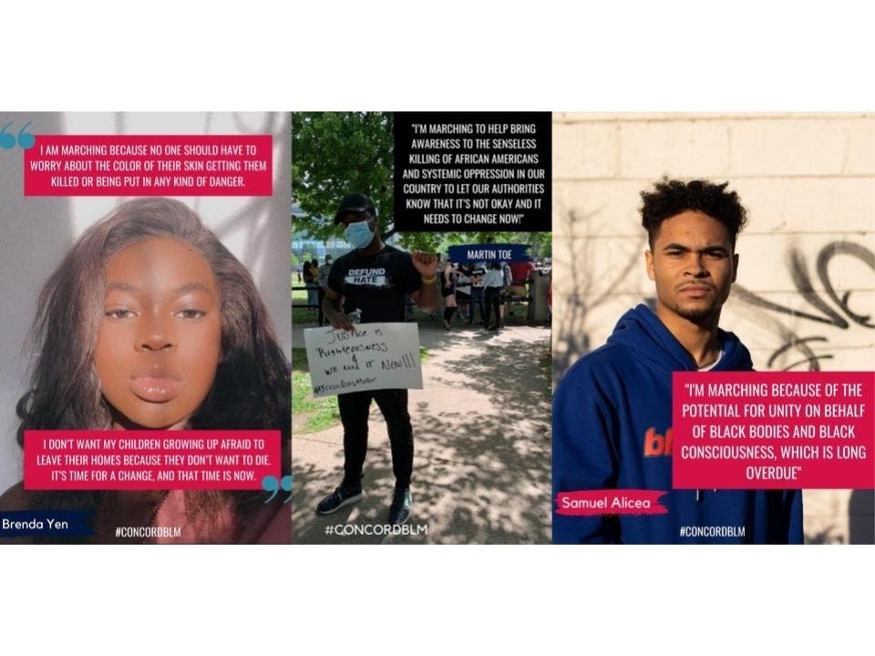 Emmi Sarours, Martin Toe, and Samuel Alicea explain why they are marching in Concord June 6. 