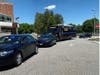 Enforcement cruisers and the Mobile Outreach Unit pulled into Portsmouth Middle School to greet winners.