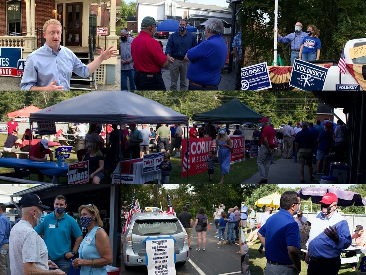 Political candidates spent Labor Day 2020 campaigning around the state.