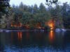 Firefighters battled a fire on an island in the middle of the Merrimack River off Hall Street Sept. 22.