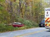 A car drove into the woods and crashed on Oct. 3 on Fisk Road in Concord. 